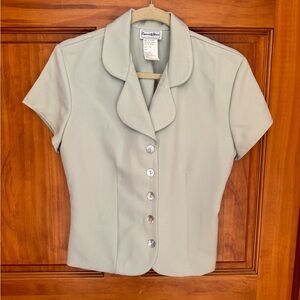 Vintage Women's Especially Yours Top, Size 7/8, Sage Green